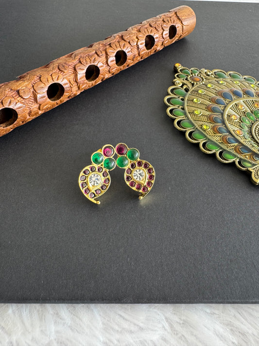 Gold tone precious Kemp Mango Stud/earrings(screw Back)-dj15249