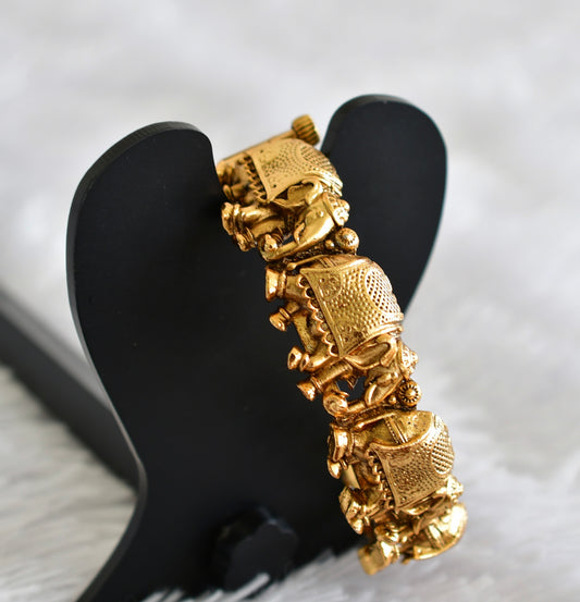 Antique gold tone Elephant screw bangle(2.8) dj-52168