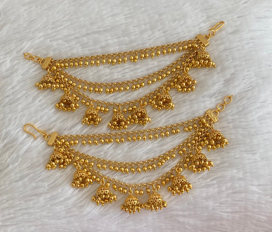 Matte finish jhumkka layer ear side chain dj-54054