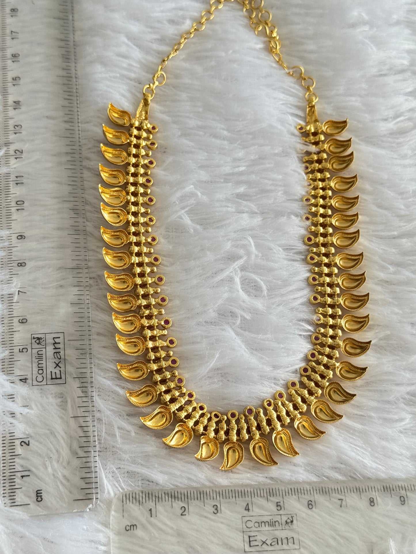 Gold look alike ad pink mango necklace dj-51649