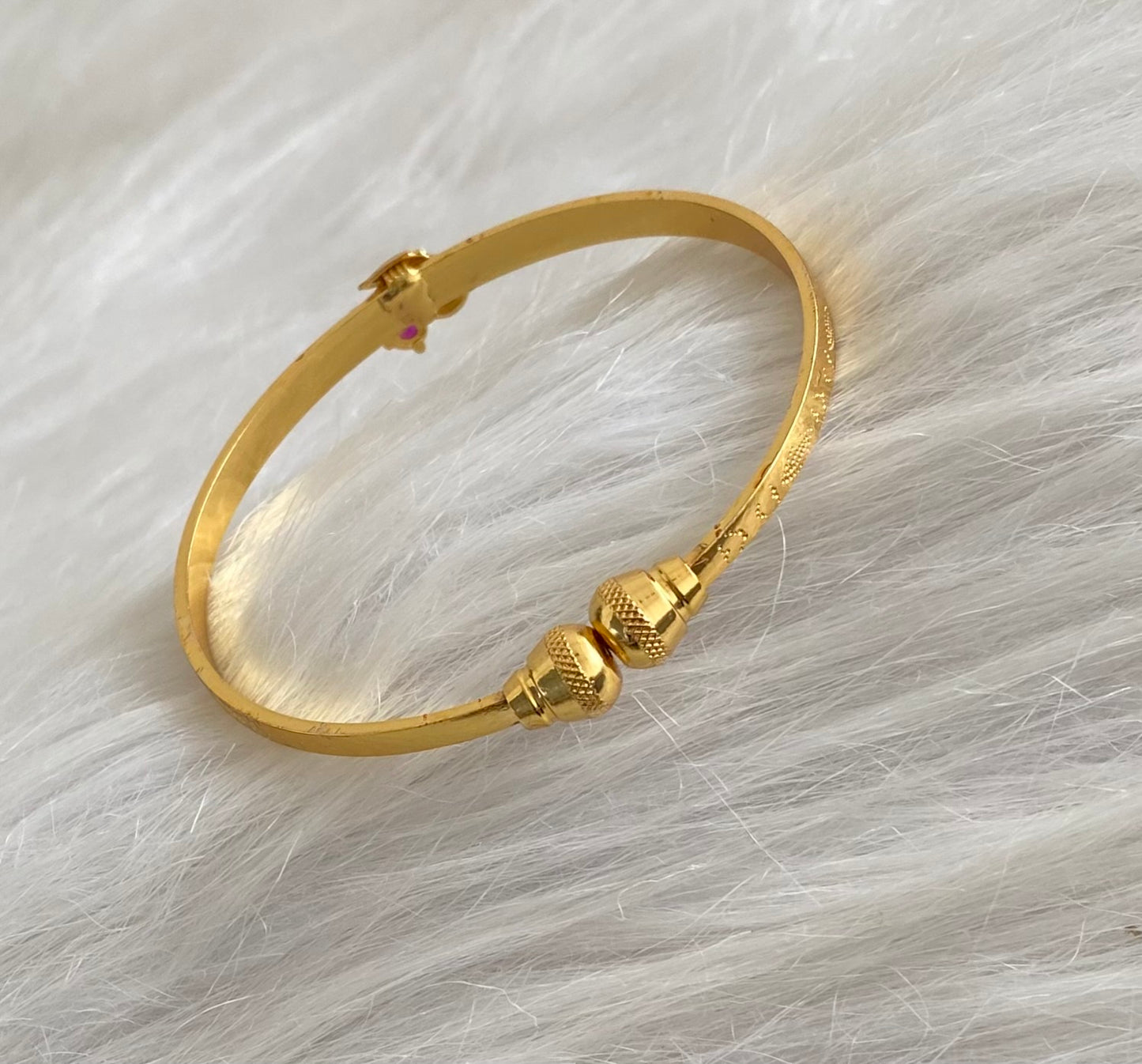 Gold tone ruby peacock openable kada/bangle(2.4) Dj-53830