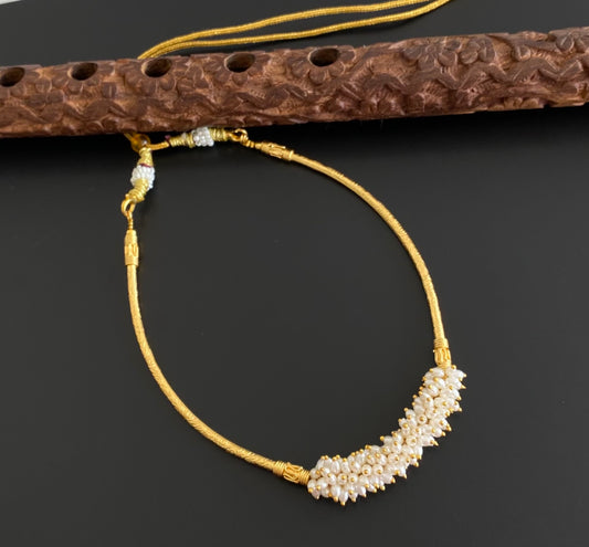 Gold tone hand made necklace dj-54084