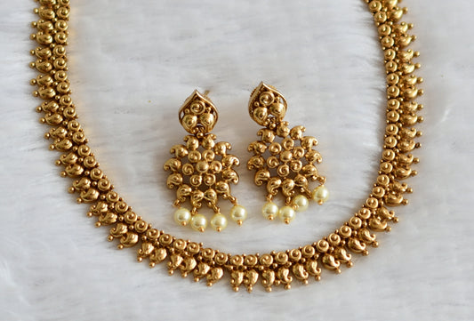 Matte finish small mango necklace set dj-50596