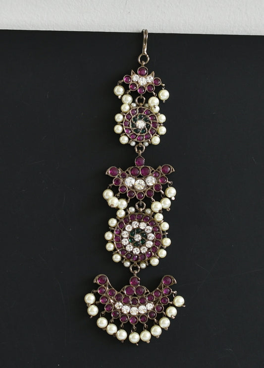 Black finish precious kemp-green-white pearl tikka dj-50631