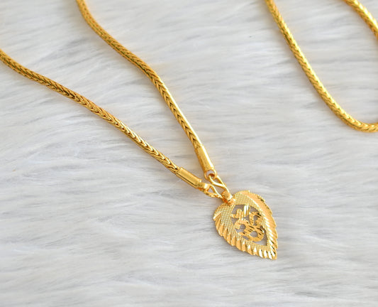Gold tone 24 inches chain with om pendant dj-43650