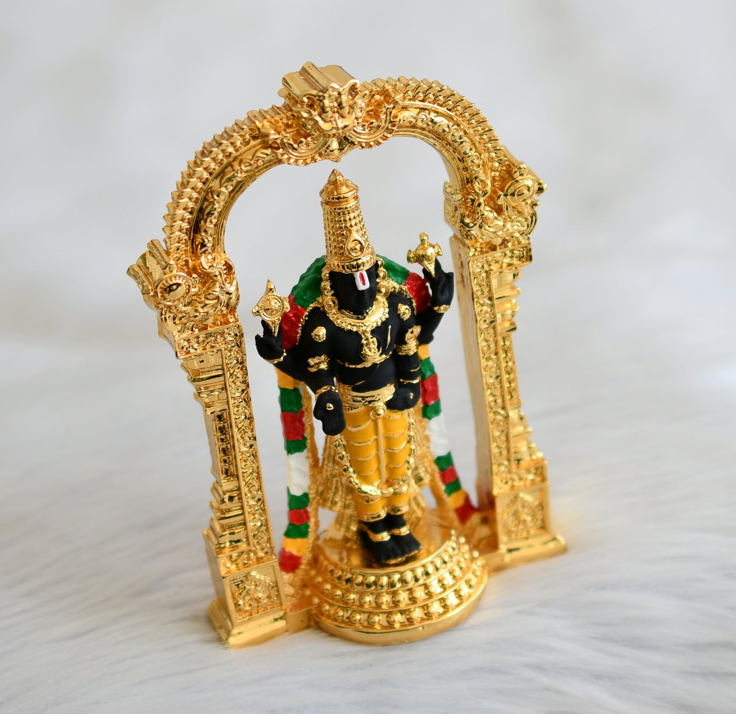 Gold tone sri balaji idol/vigraham dj-45360
