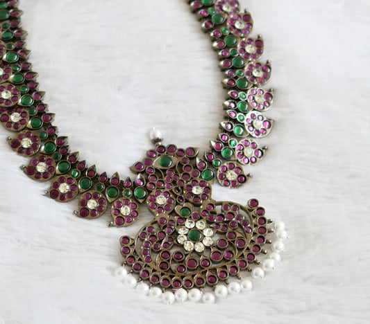 Black finish precious kemp-green-white mango Magari haar dj-50768