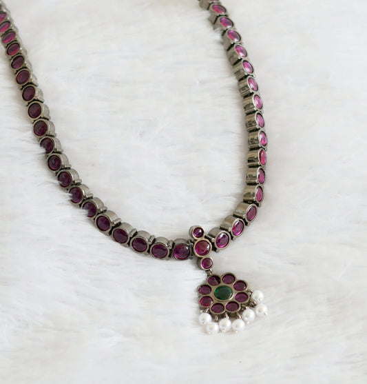 Black finish precious kemp-green pearl flower haar dj-50767