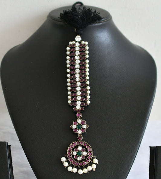 Black finish precious kemp-green-white pearl tikka dj-50766