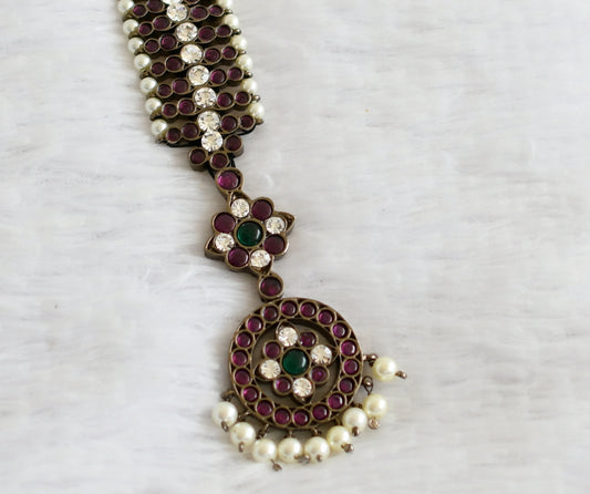 Black finish precious kemp-green-white pearl tikka dj-50766