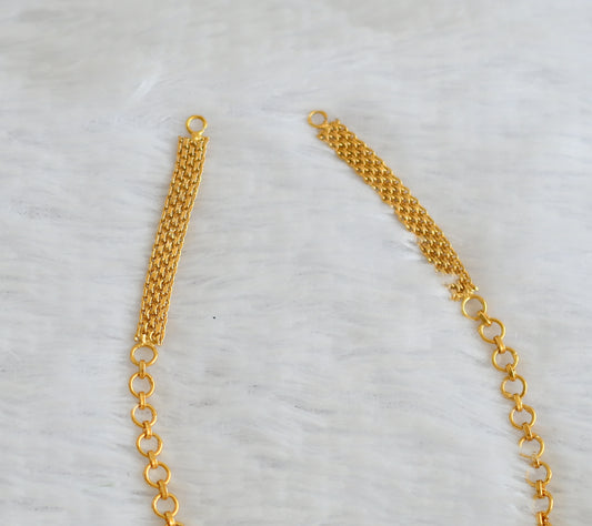 Matte gold tone back chain for necklace dj-48652