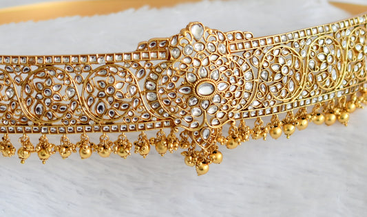 Matte finish white flower waist band dj-50858