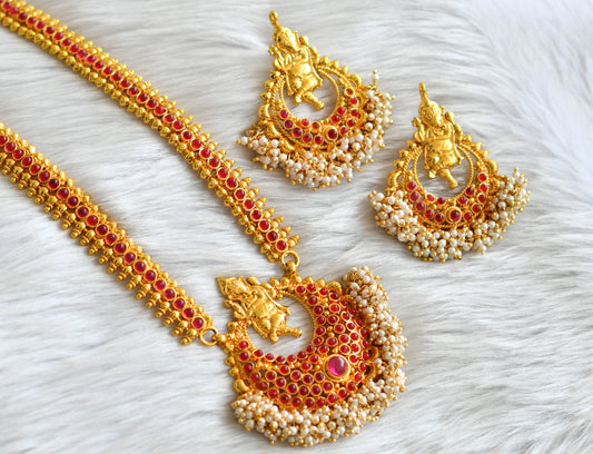 Antique kemp pear cluster ganesha haar set dj-06997