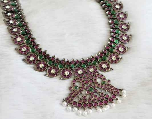 Black finish precious kemp-green-white mango pearl haar dj-50864