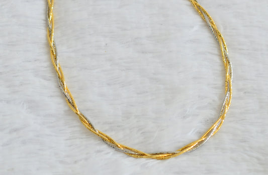 Two tone GJ twisted kanti chain dj-50887