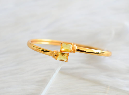 Gold tone yellow block stone bracelets dj-43817