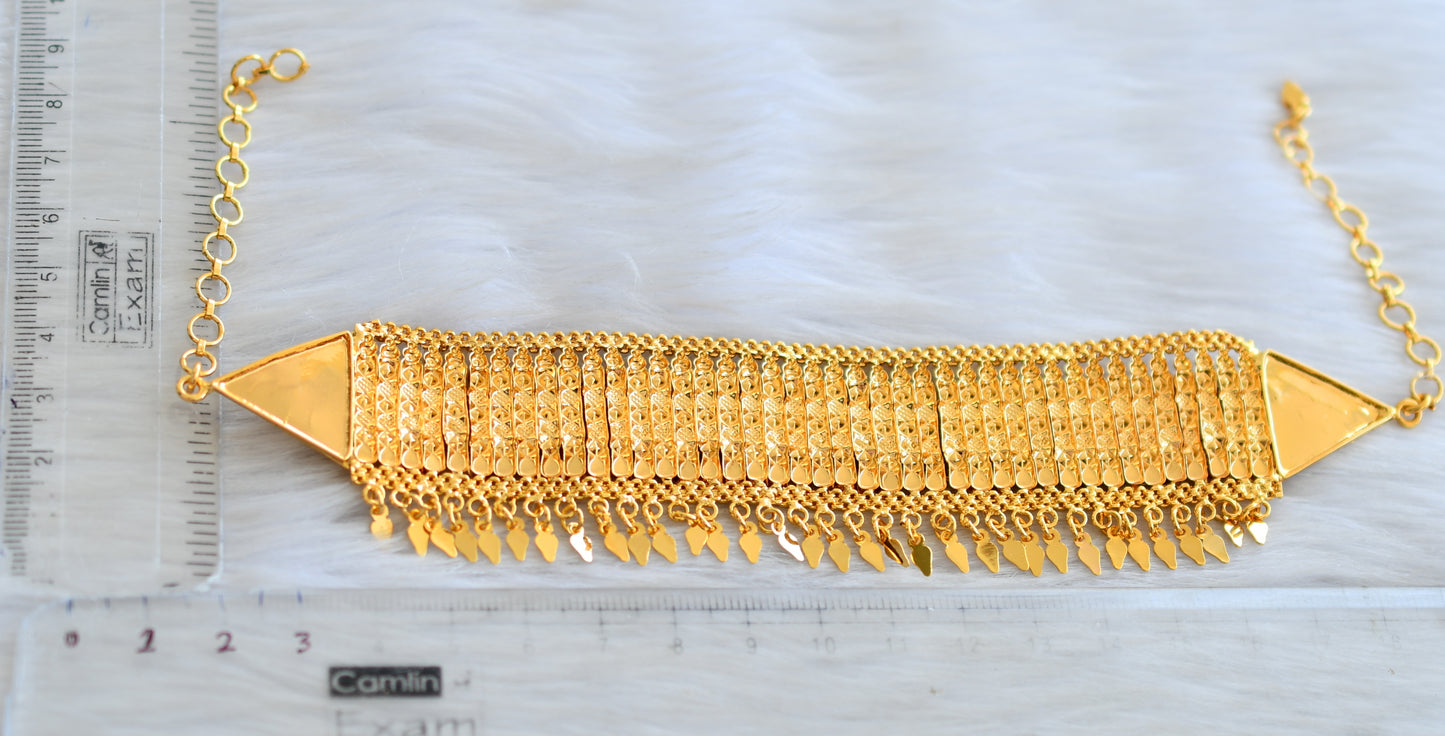 Gold Tone Kerala Style Elakka Thali Choker Dj-33976