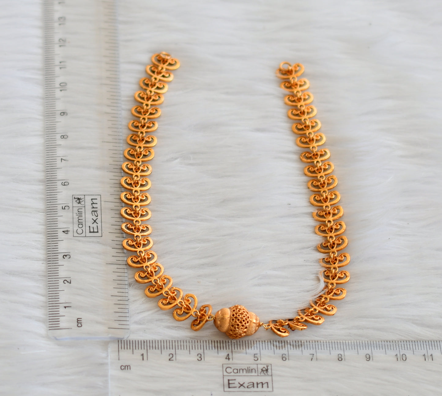 Matte finish kemp-green necklace set dj-45545