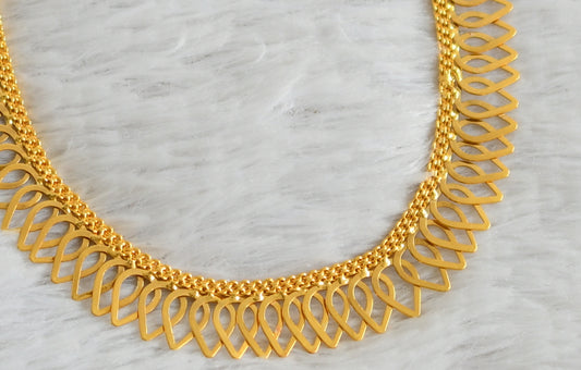 Gold tone kerala style leaf necklace dj-46559