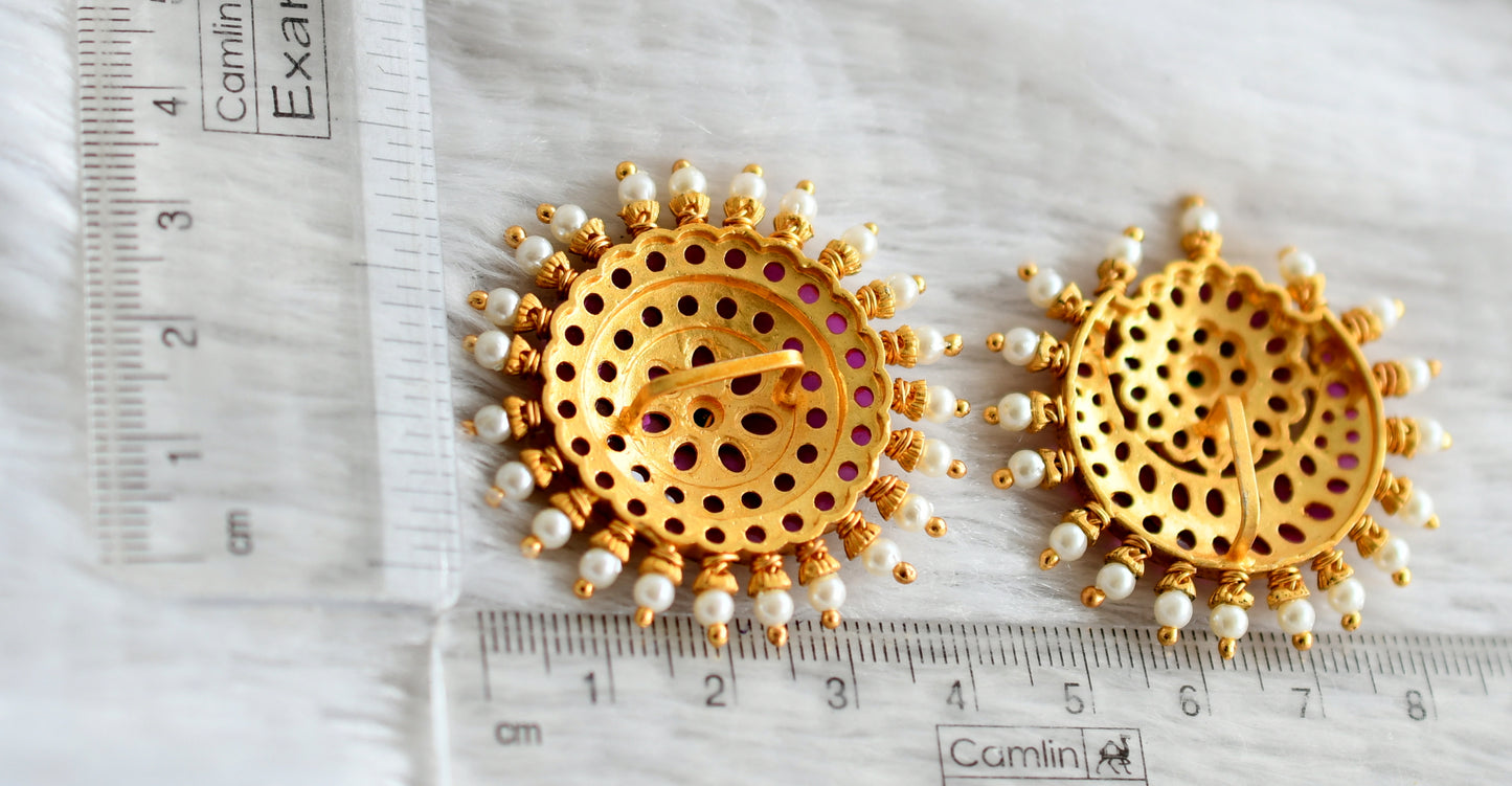 Matte finish kemp-green-pearl sun moon hair jewel dj-49119