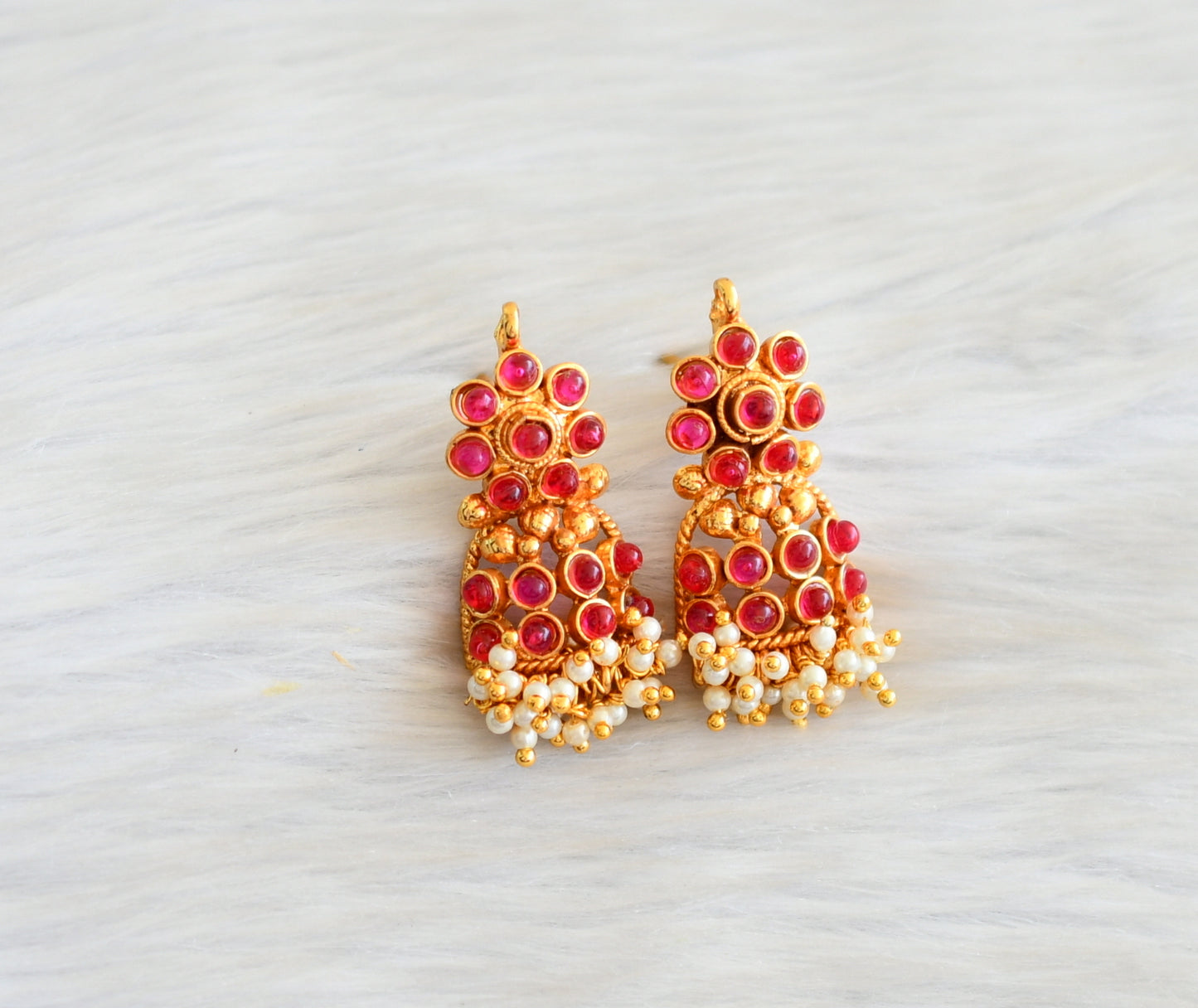 Antique kemp pearl cluster necklace set dj-08695