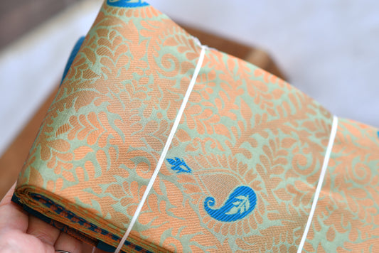 Light Pista green Floral Fancy Silk saree dj-42719