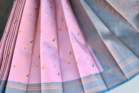 Purple Mango floral Fancy silk saree dj-42716