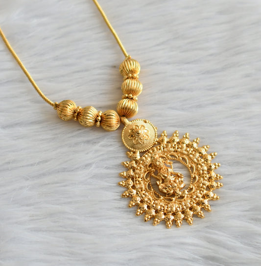 Gold tone kerala style lakshmi necklace dj-45825