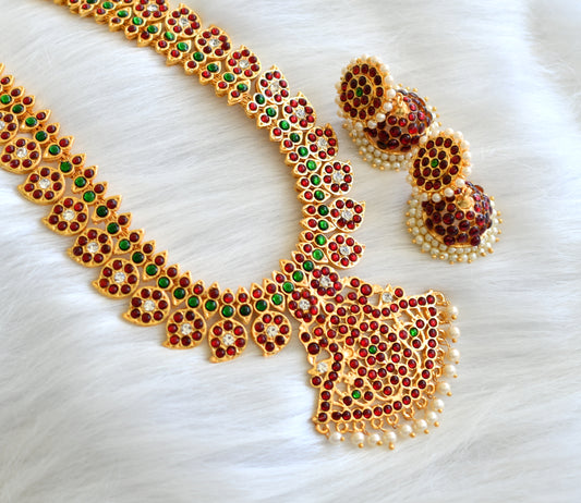 Gold tone kemp-green mango haar set dj-23322