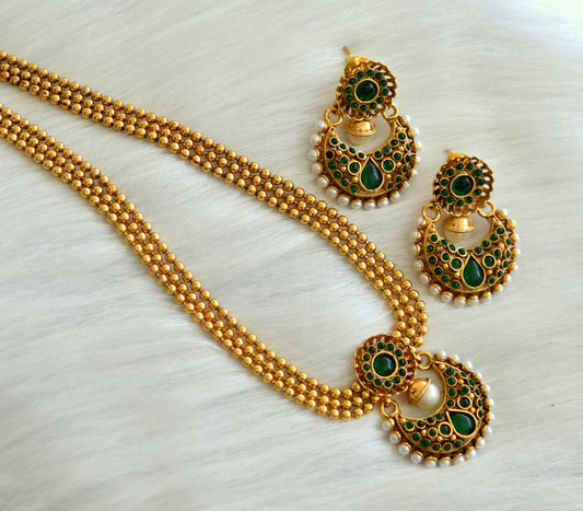 Antique ball chain green bali short haar set dj-16567