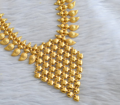 Matte gold tone kerala style mango heart necklace dj-45843