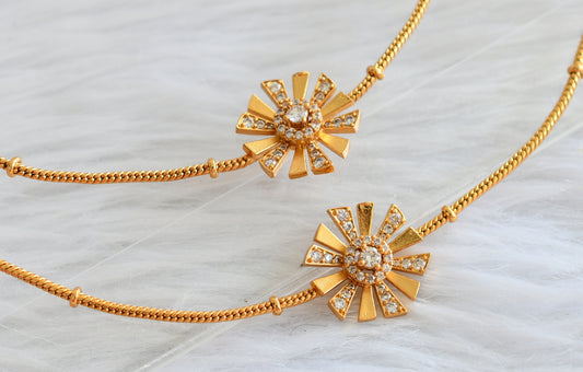 Matte finish cz white flower anklets dj-44088