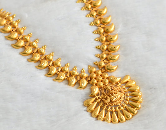 Matte gold tone kerala style lakshmi mango haar dj-47798