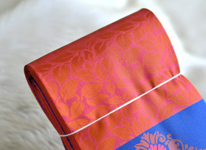 Pink-blue leaf fancy silk saree dj-42734