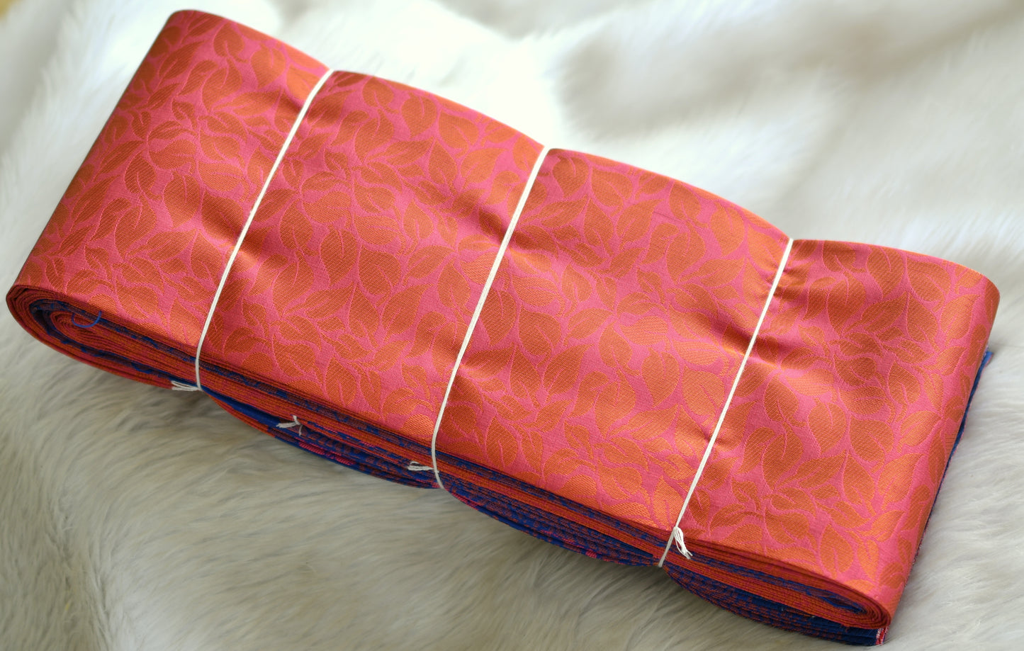Pink-blue leaf fancy silk saree dj-42734