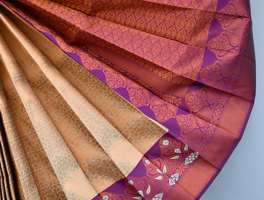 Purple leaf fancy silk saree dj-42736
