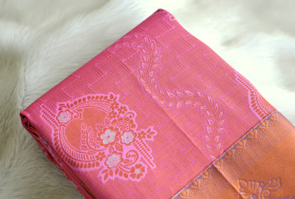 Pink-green fancy silk saree dj-42745