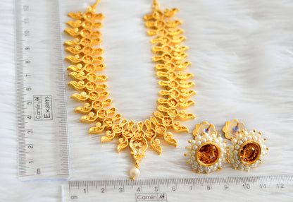 Gold tone kemp temple necklace set dj-44180