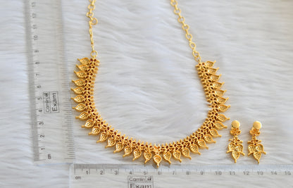 Gold tone ruby-white mango necklace set dj-45964