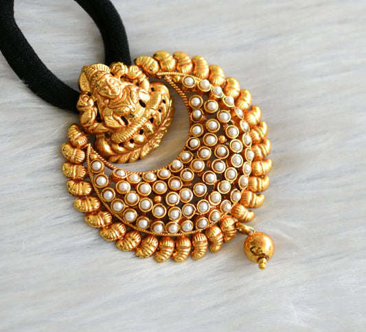 Antique lakshmi pearl hair band dj-42778