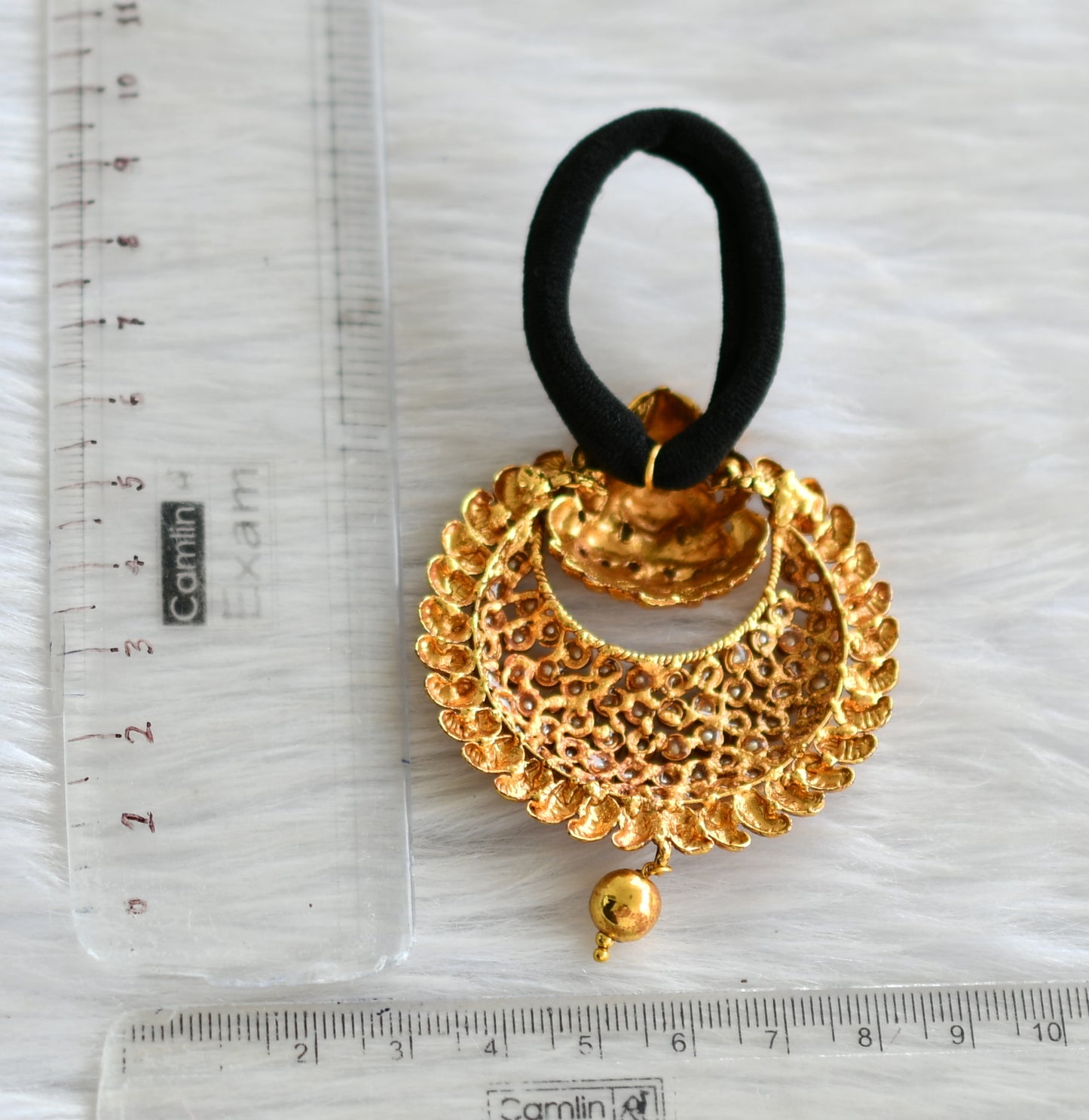 Antique lakshmi pearl hair band dj-42778