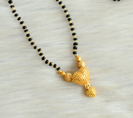 Gold tone heart pendant mangalsutra dj-42789