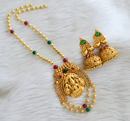 Antique kemp-green lakshmi necklace set dj-45995