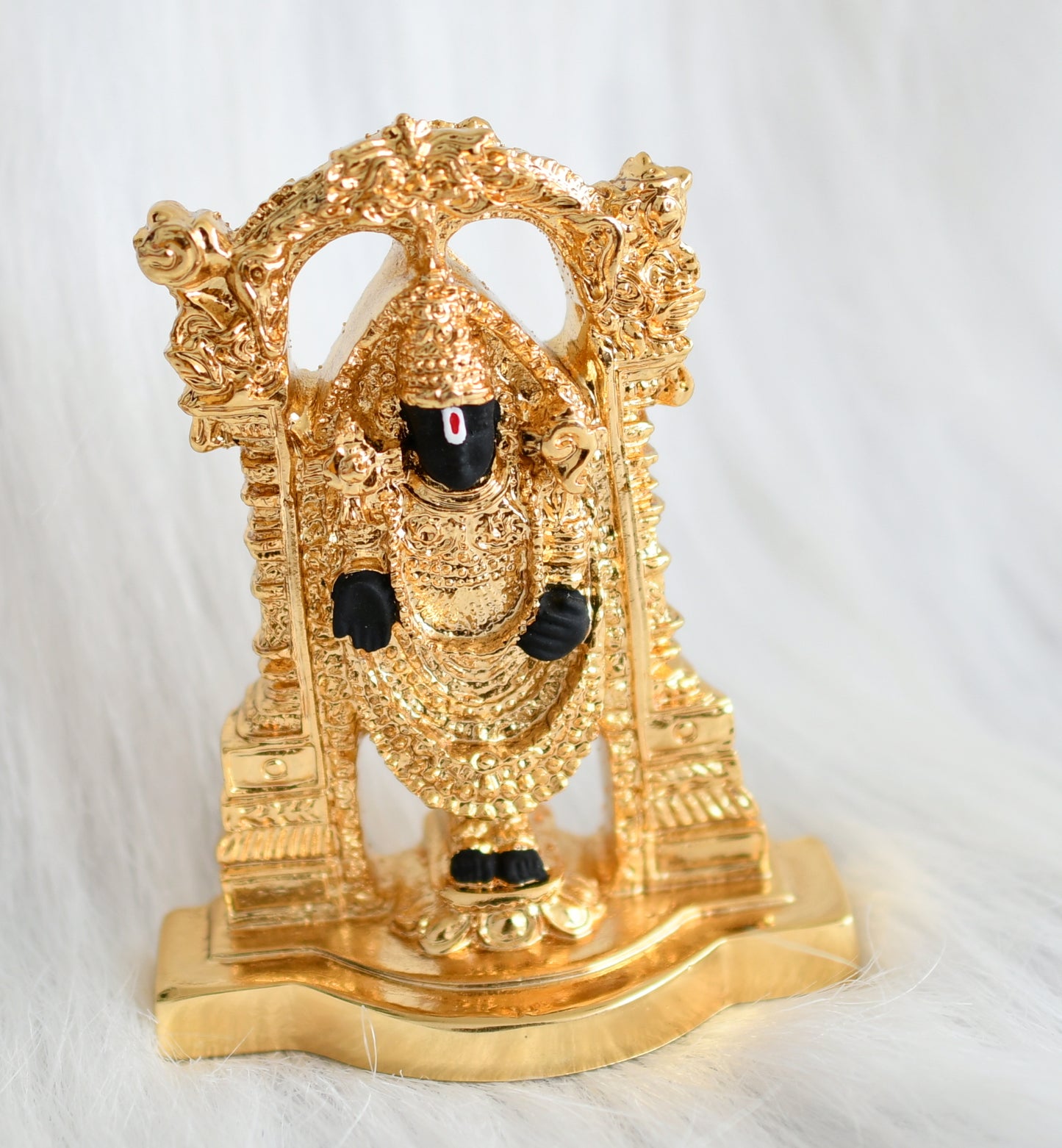 Gold tone sri balaji idol/vigraham dj-44255
