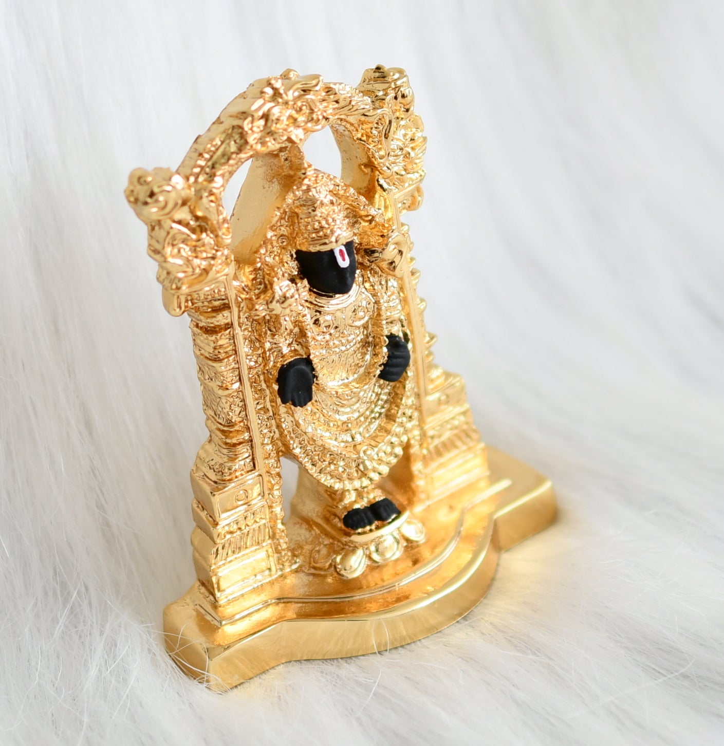 Gold tone sri balaji idol/vigraham dj-44255