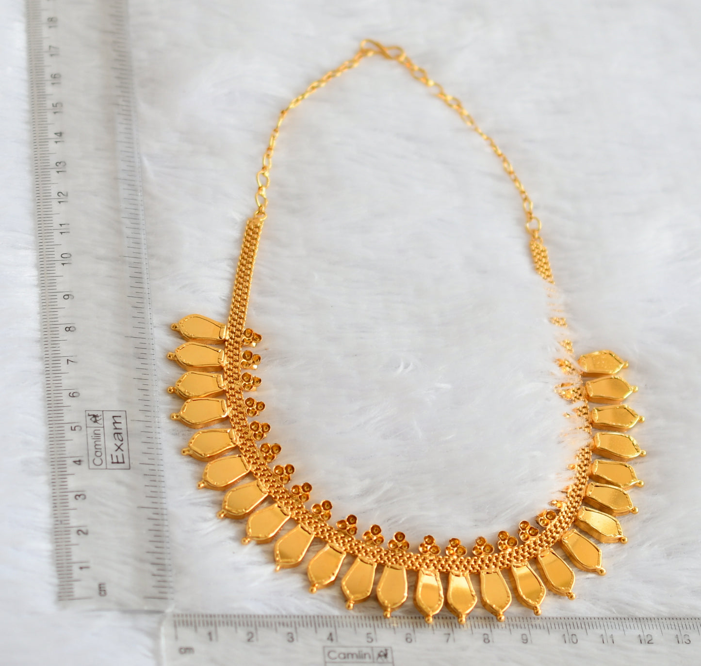 Gold tone Kerala style Blue Nagapadam Necklace DJ23616