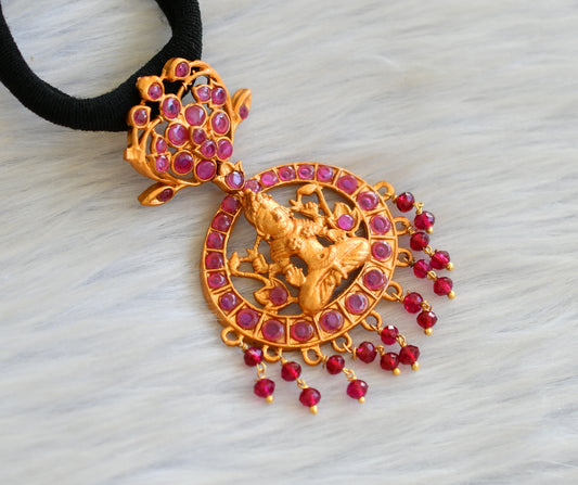 Matte finish ruby lakshmi hair band dj-42850