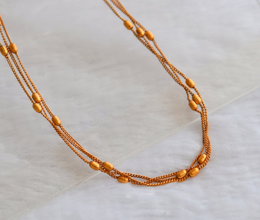 Bright matte finish 18 inches multi layer chain dj-46110