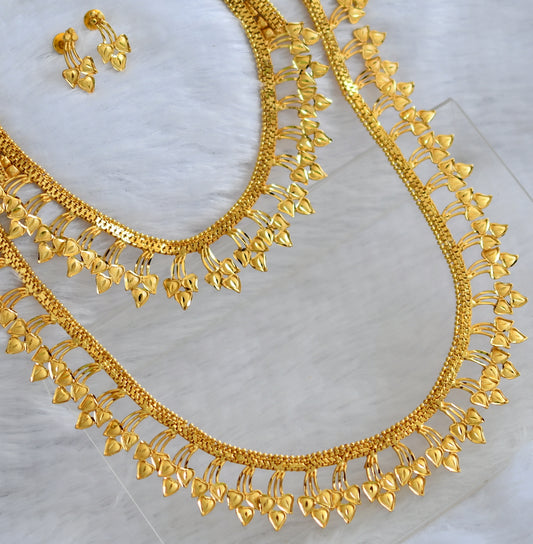 Gold tone leaf combo haar set dj-46177