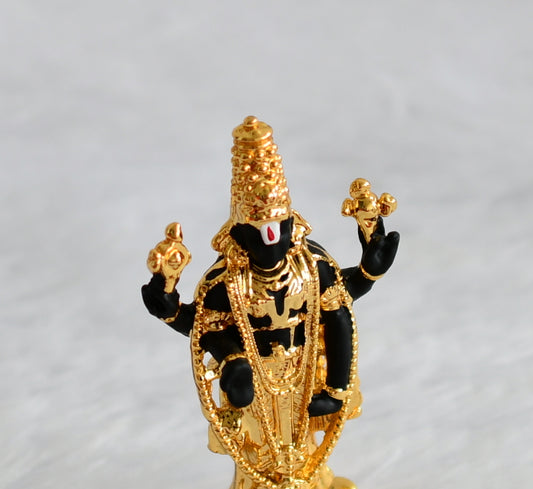 Gold tone sri balaji small idol/vigraham dj-49743